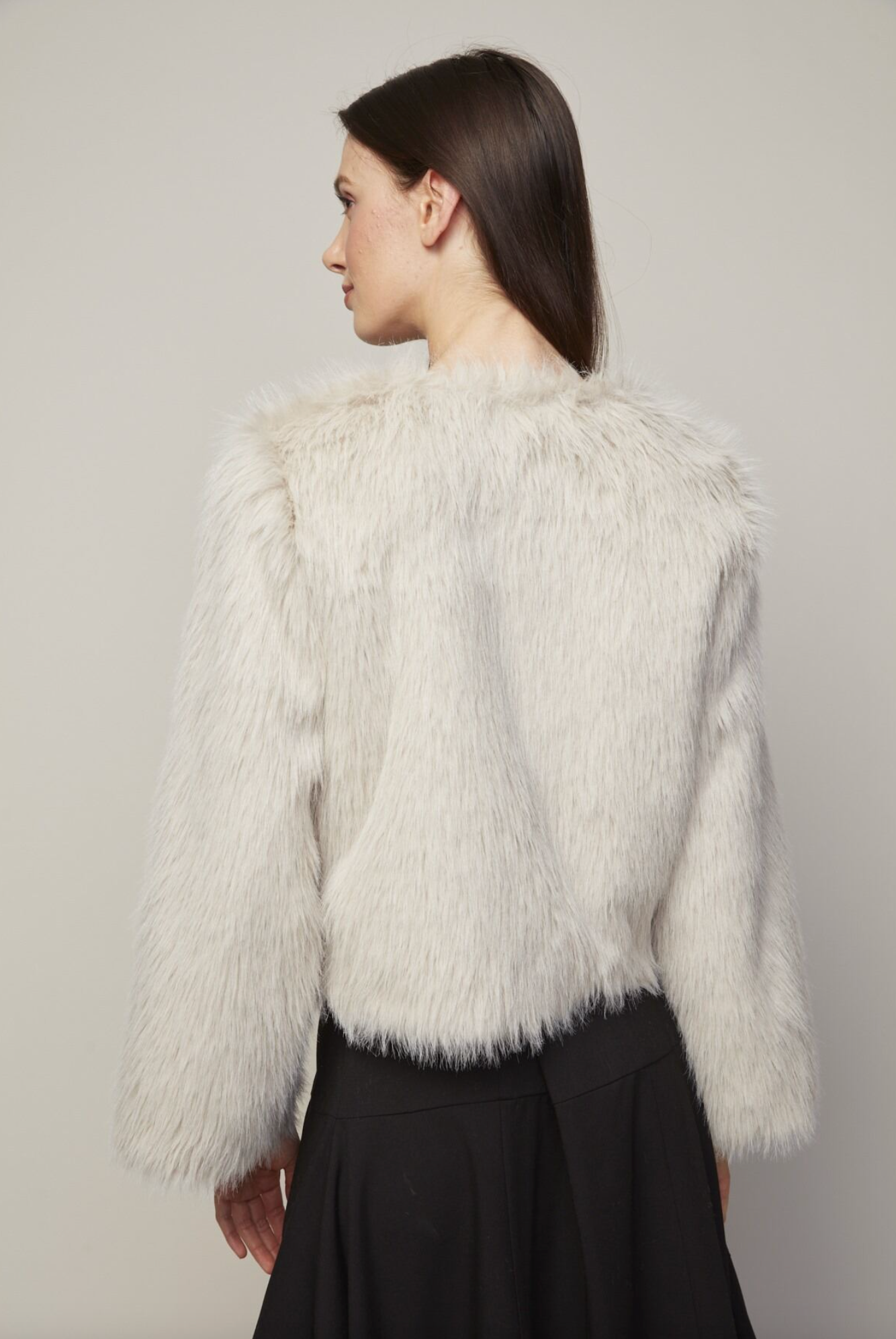 Blaine Faux Fur Jacket in Birch