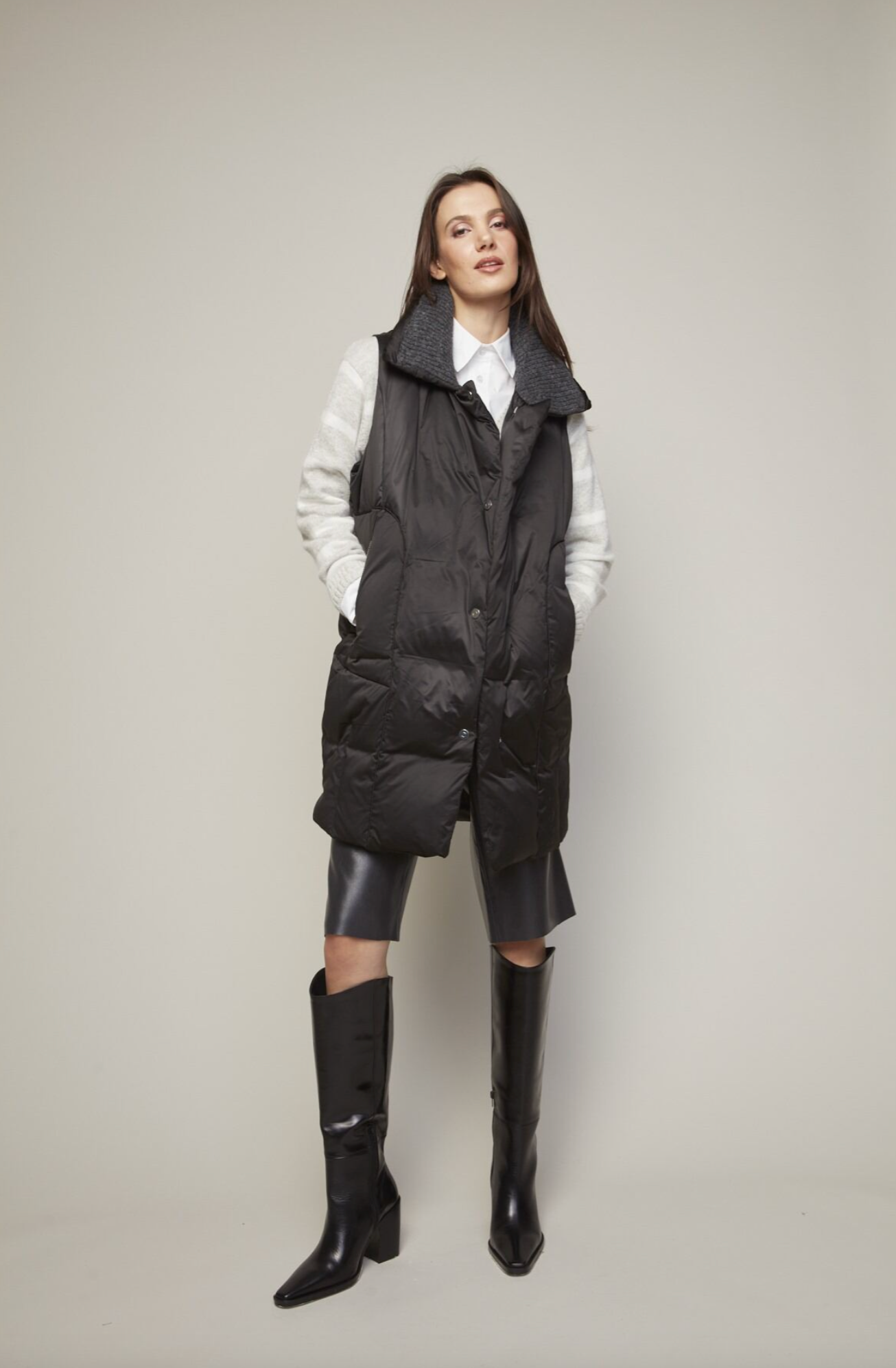 Padma Down Vest in Black