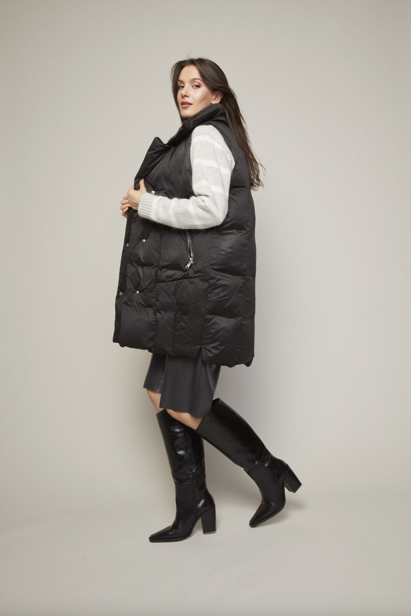 Padma Down Vest in Black
