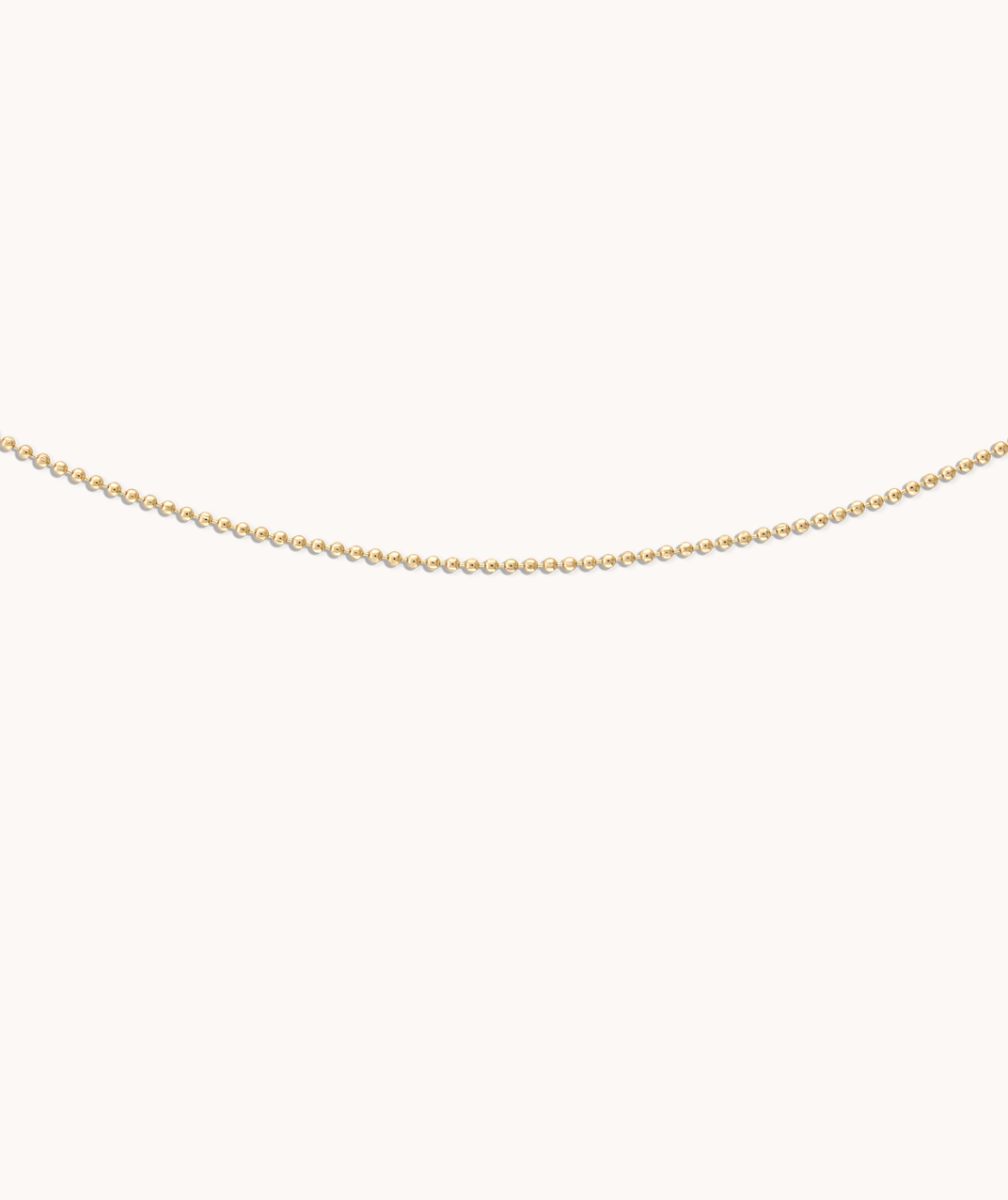 1MM Diamond Cut Gold Ball Chain Necklace | 18"