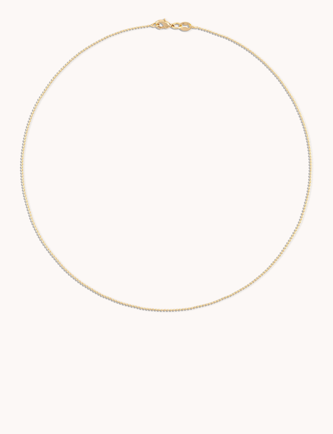 1MM Diamond Cut Gold Ball Chain Necklace | 18"