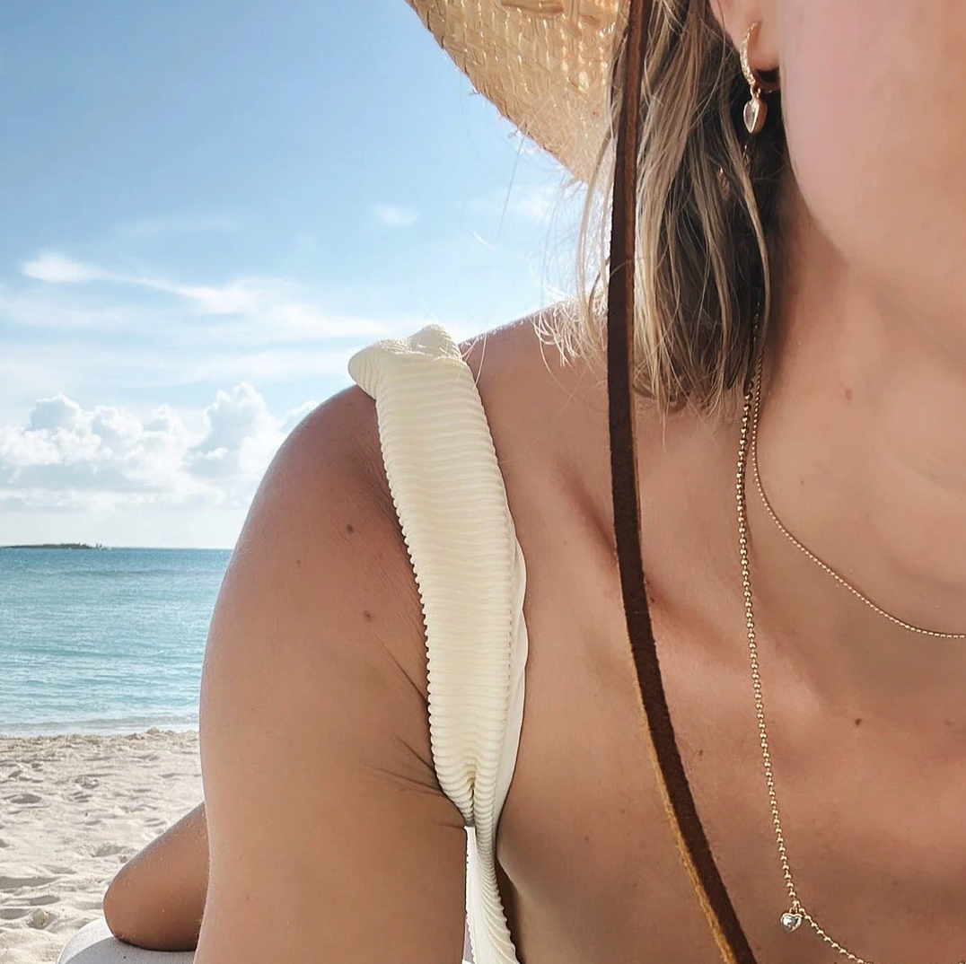 1MM Diamond Cut Gold Ball Chain Necklace | 18"