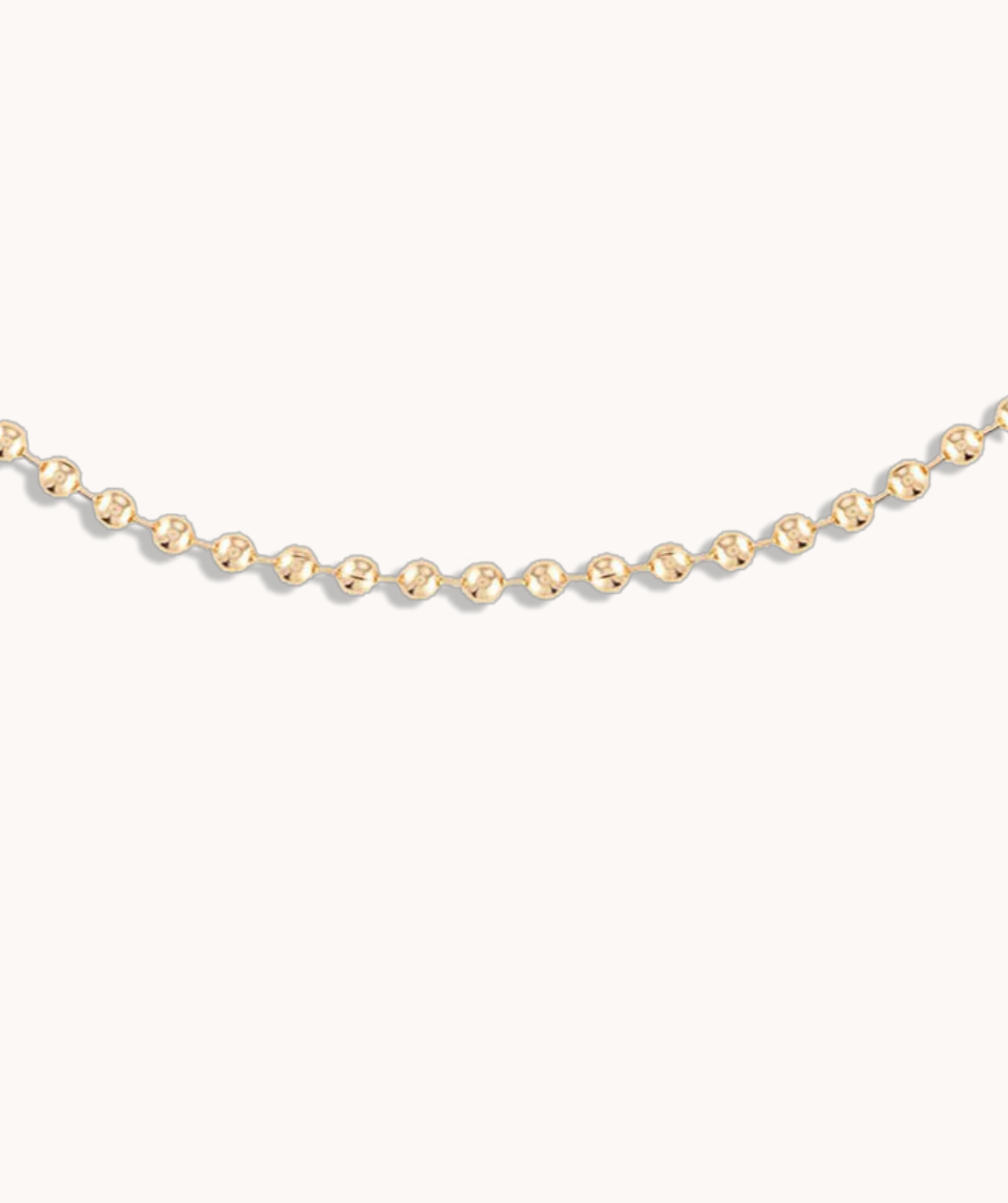 3MM Gold Ball Chain Necklace in Gold | 20"