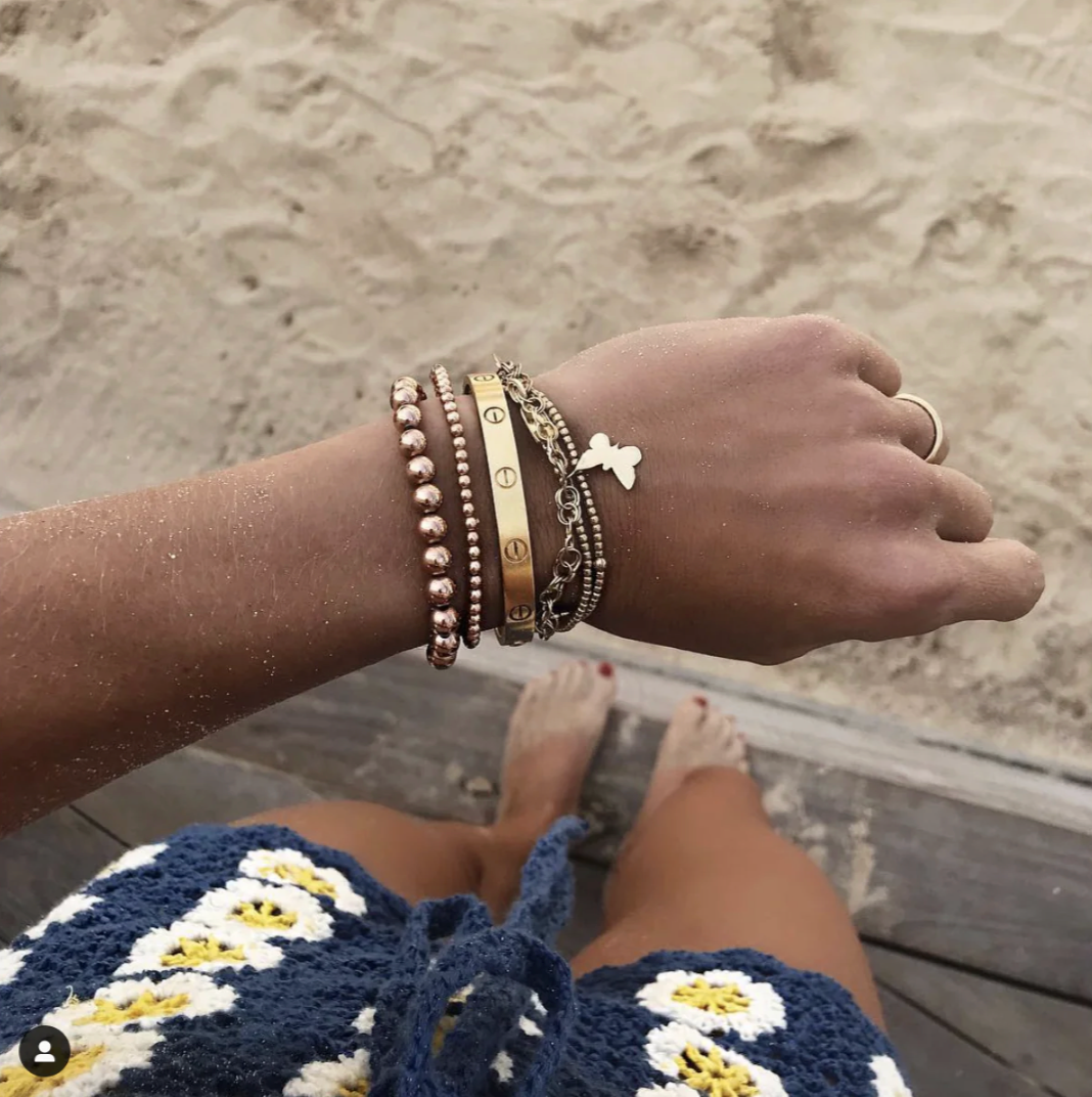 6MM Ball Bracelet in Gold | 6.5"