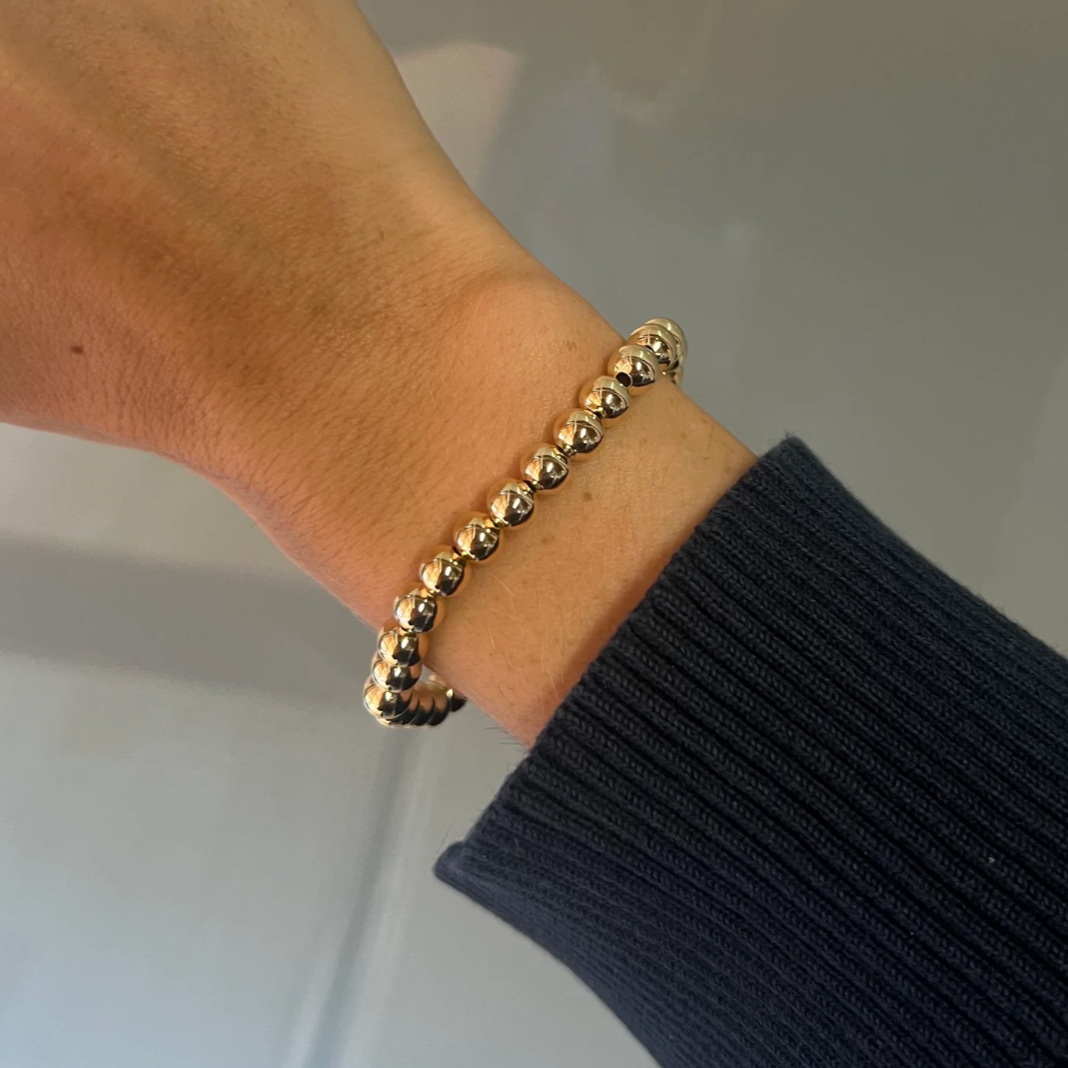 6MM Ball Bracelet in Sterling Silver | 7.5"