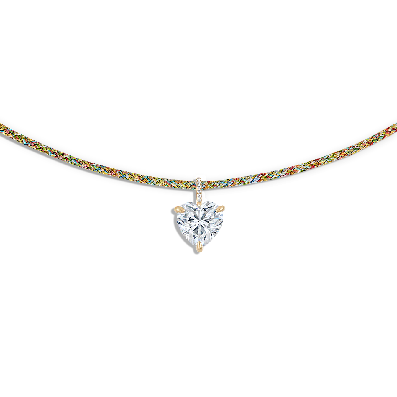 Believe & Love Necklace White in Gold | 16"