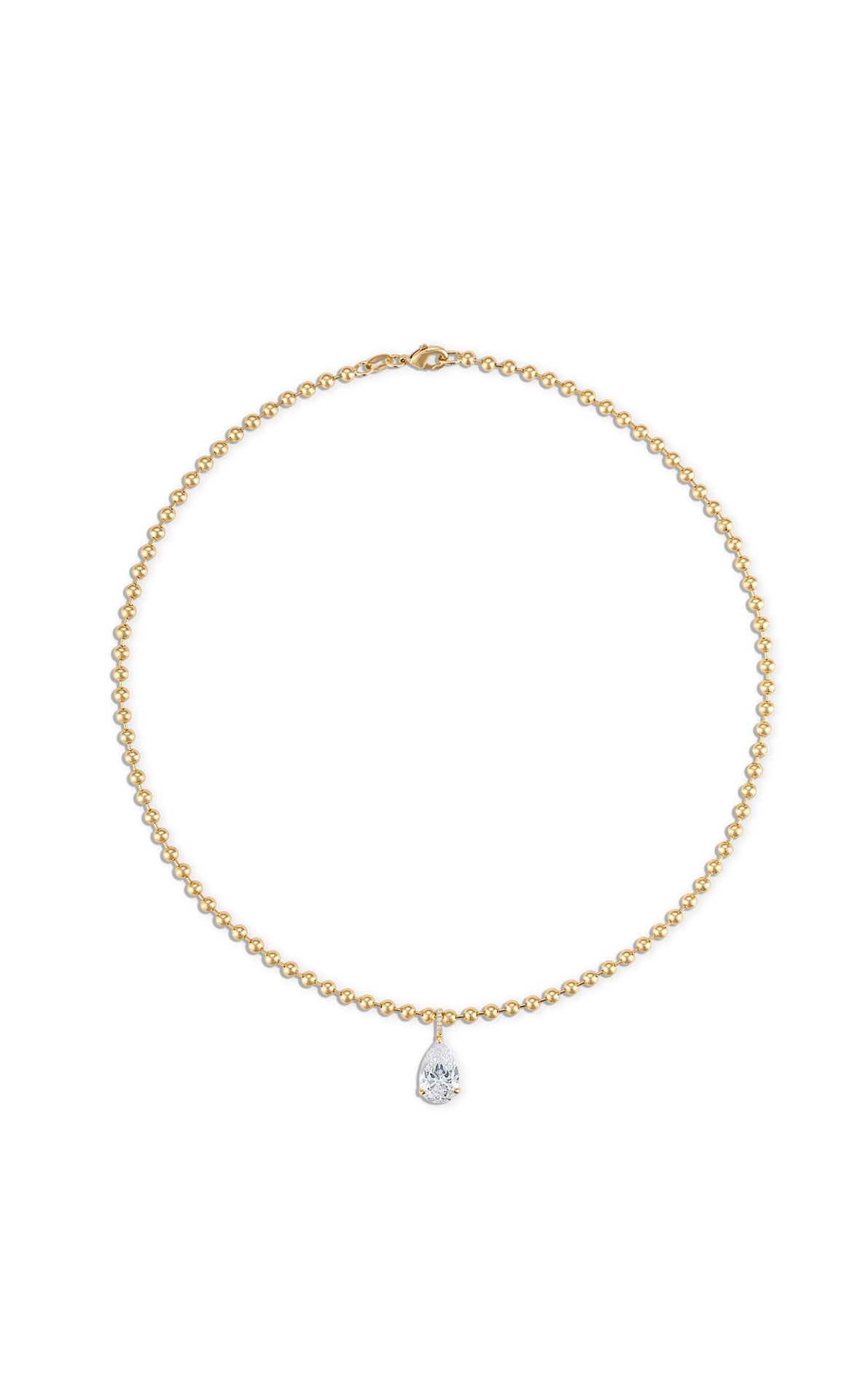 Power Necklace White in Gold | 16"