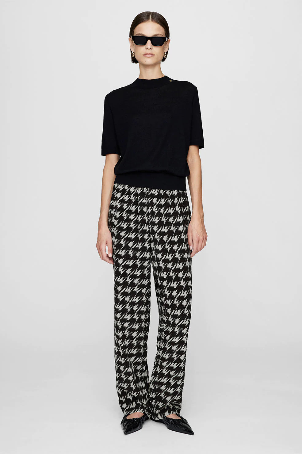 Aiden Pant in Houndstooth Print
