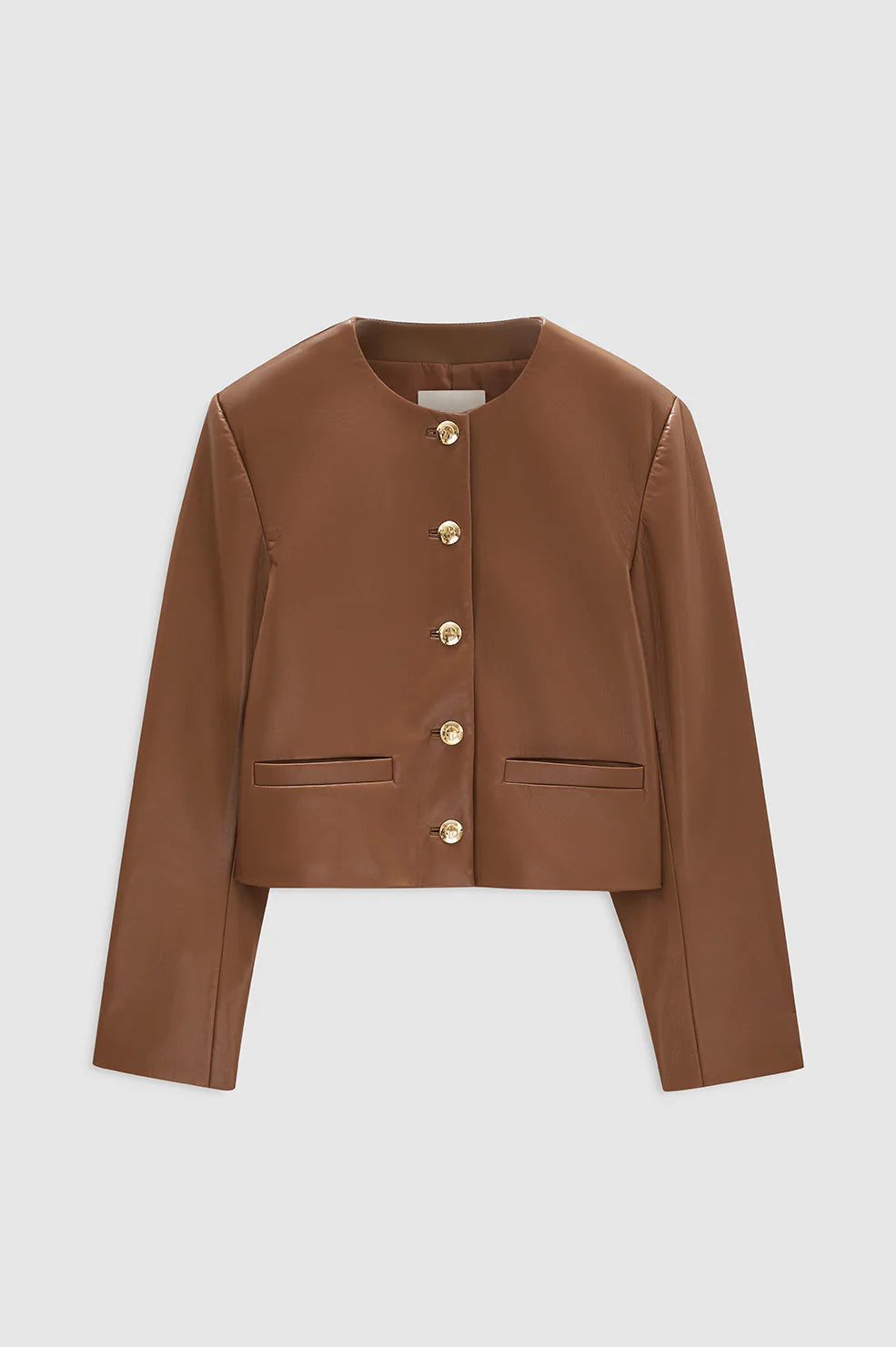 Amber Jacket in Cognac Recycled Leather