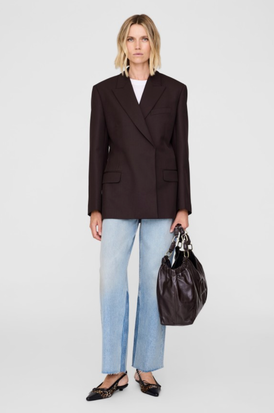 Aretha Blazer in Deep Brown