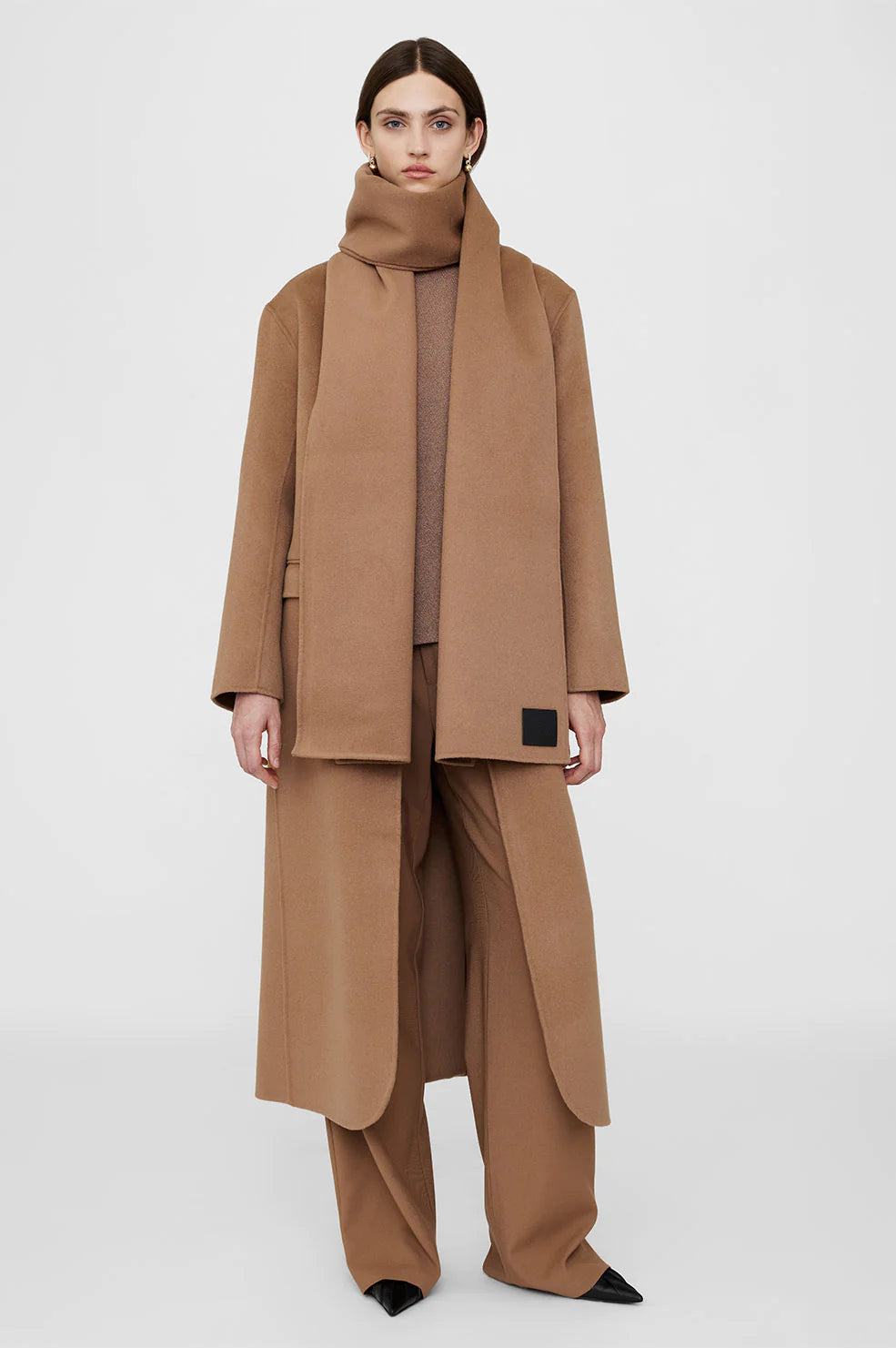 Ava Scarf in Camel Cashmere Blend