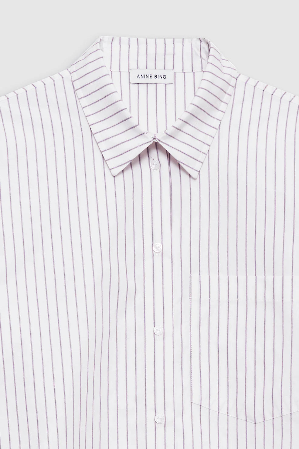 Braxton Shirt in White and Bordeaux Monogram Stripe