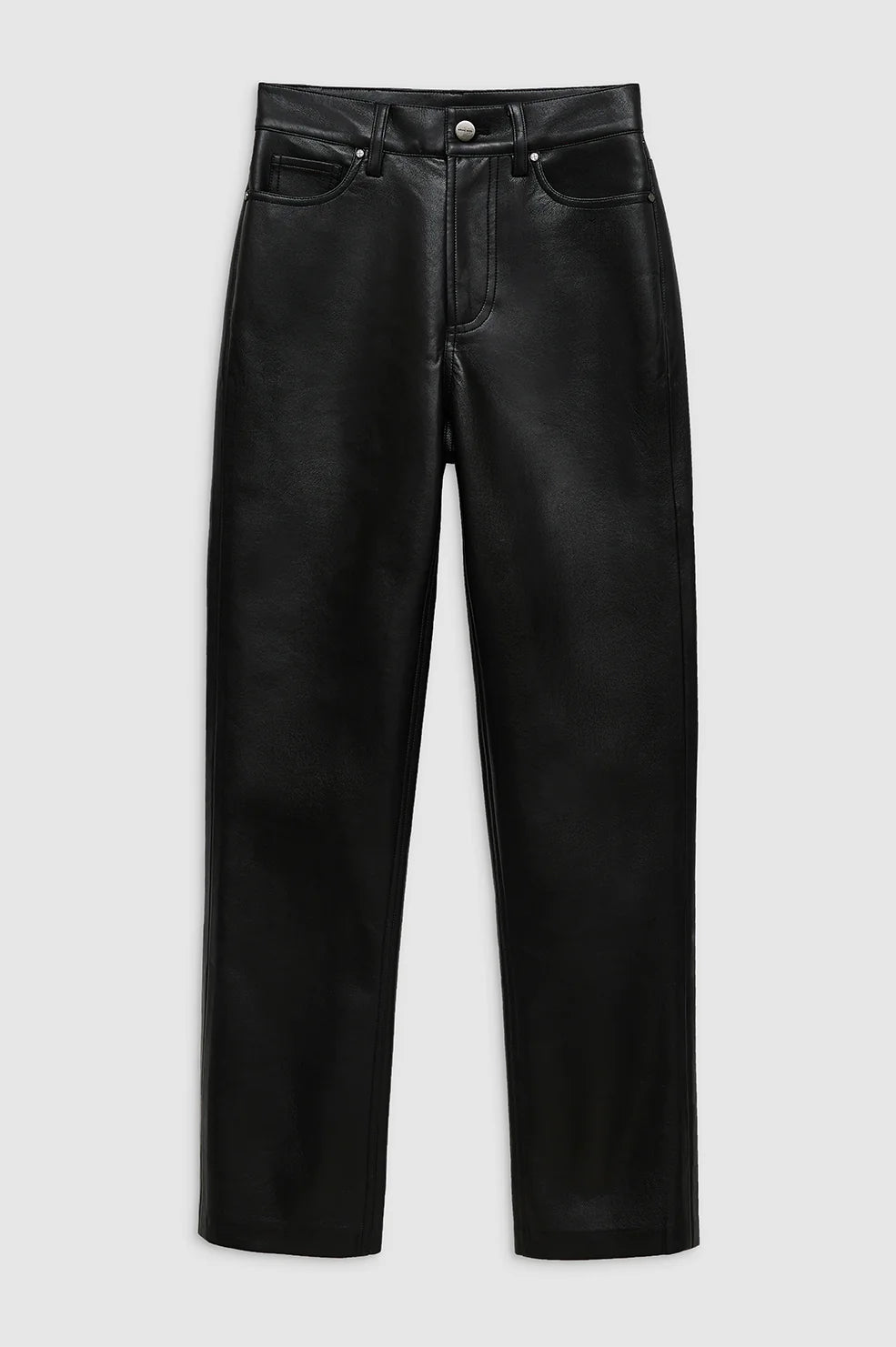 Anine Bing Bruno Pant in Black Recycled Leather