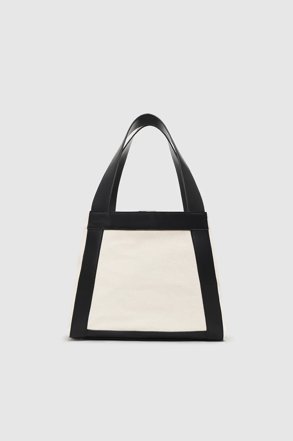 Cara Tote in Natural Canvas with Black