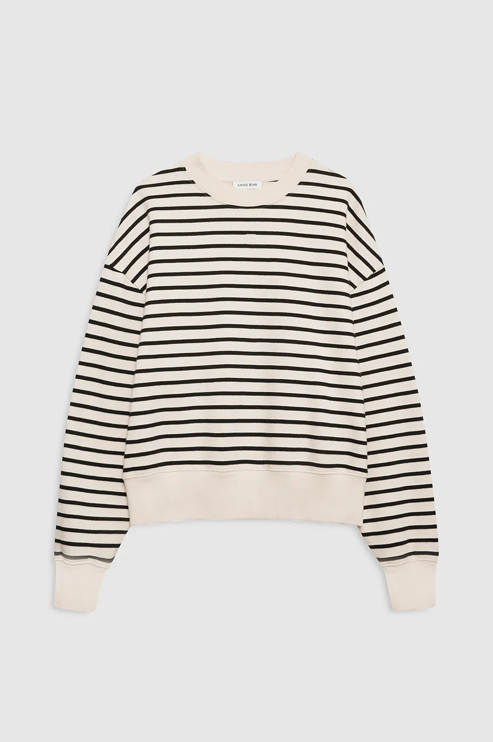 Dean Sweatshirt in Black Stripe French Terry
