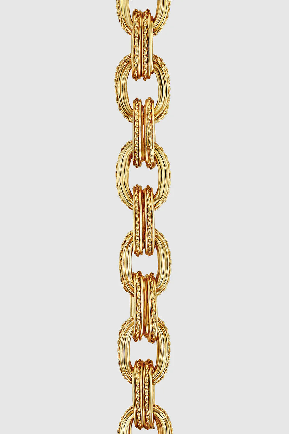 Double Link Chain Necklace in Gold