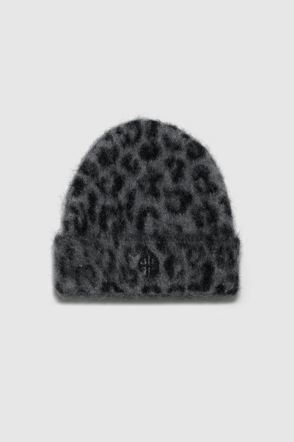 Elia Beanie in Grey Leopard