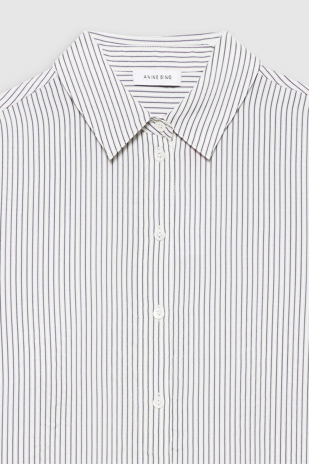 Essie Shirt in White and Navy Stripe