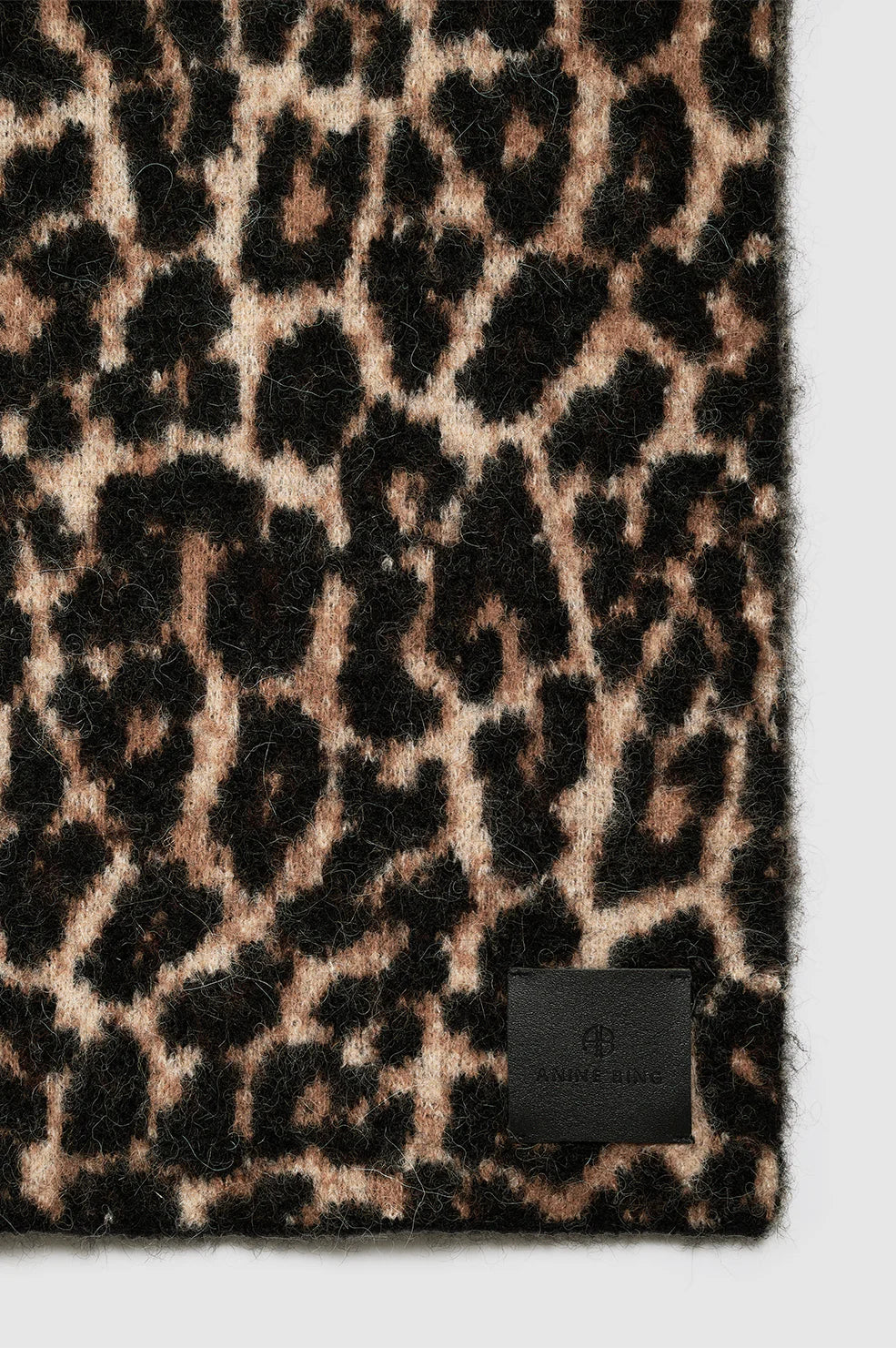 Hannah Scarf in Black and Brown Leopard