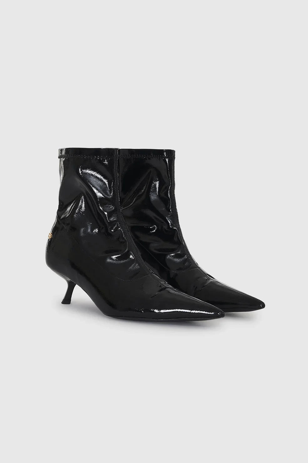 Hilda Boots in High Shine Black