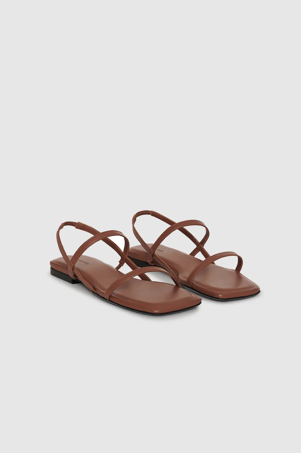 Hilda Flat Sandals in Cognac
