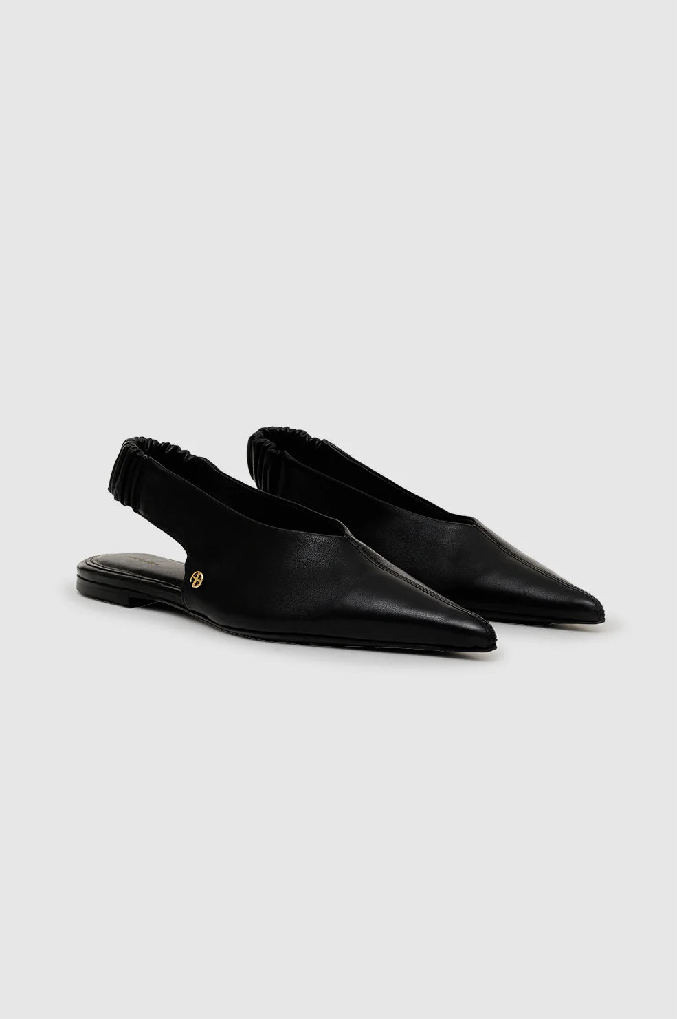 Hilda Slingback Flats in Black