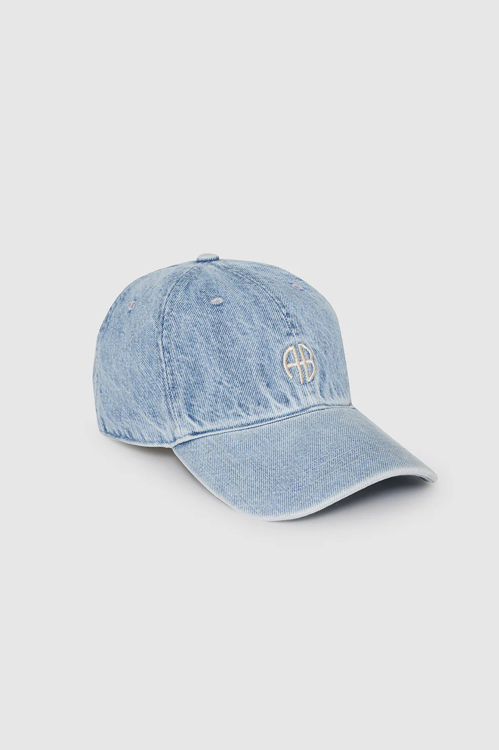 Jeremy Baseball Cap AB in Bleached Blue Denim