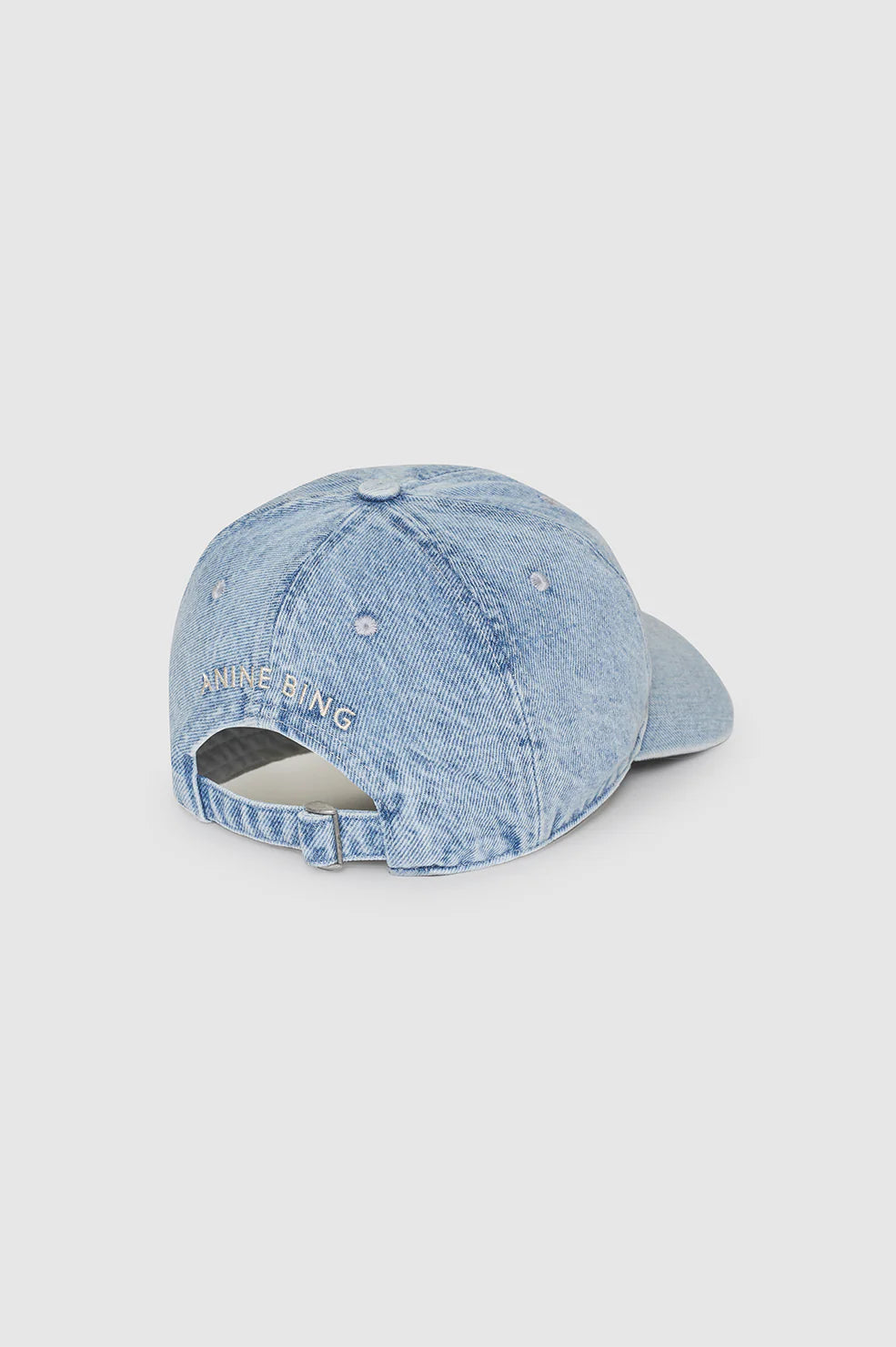 Jeremy Baseball Cap AB in Bleached Blue Denim