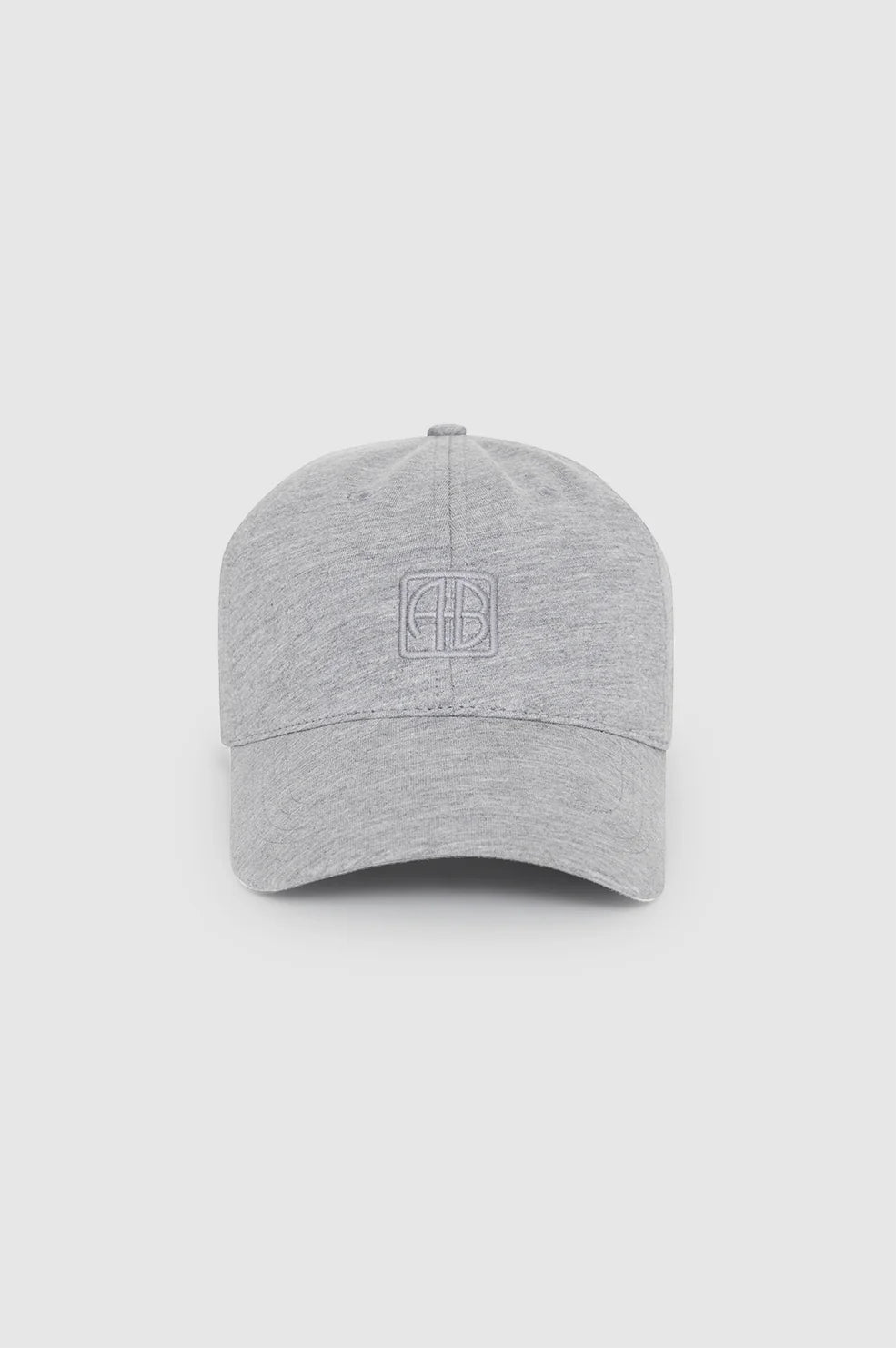 Jeremy Baseball Cap Framed Monogram in Heather Grey