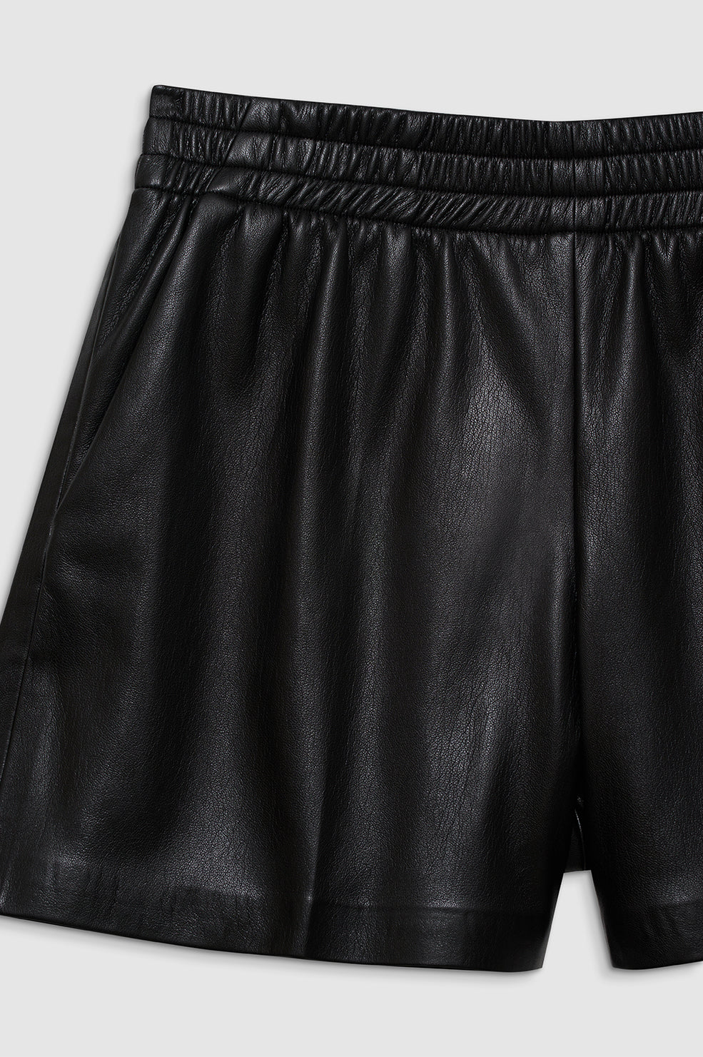Kam Short in Black Vegan Leather