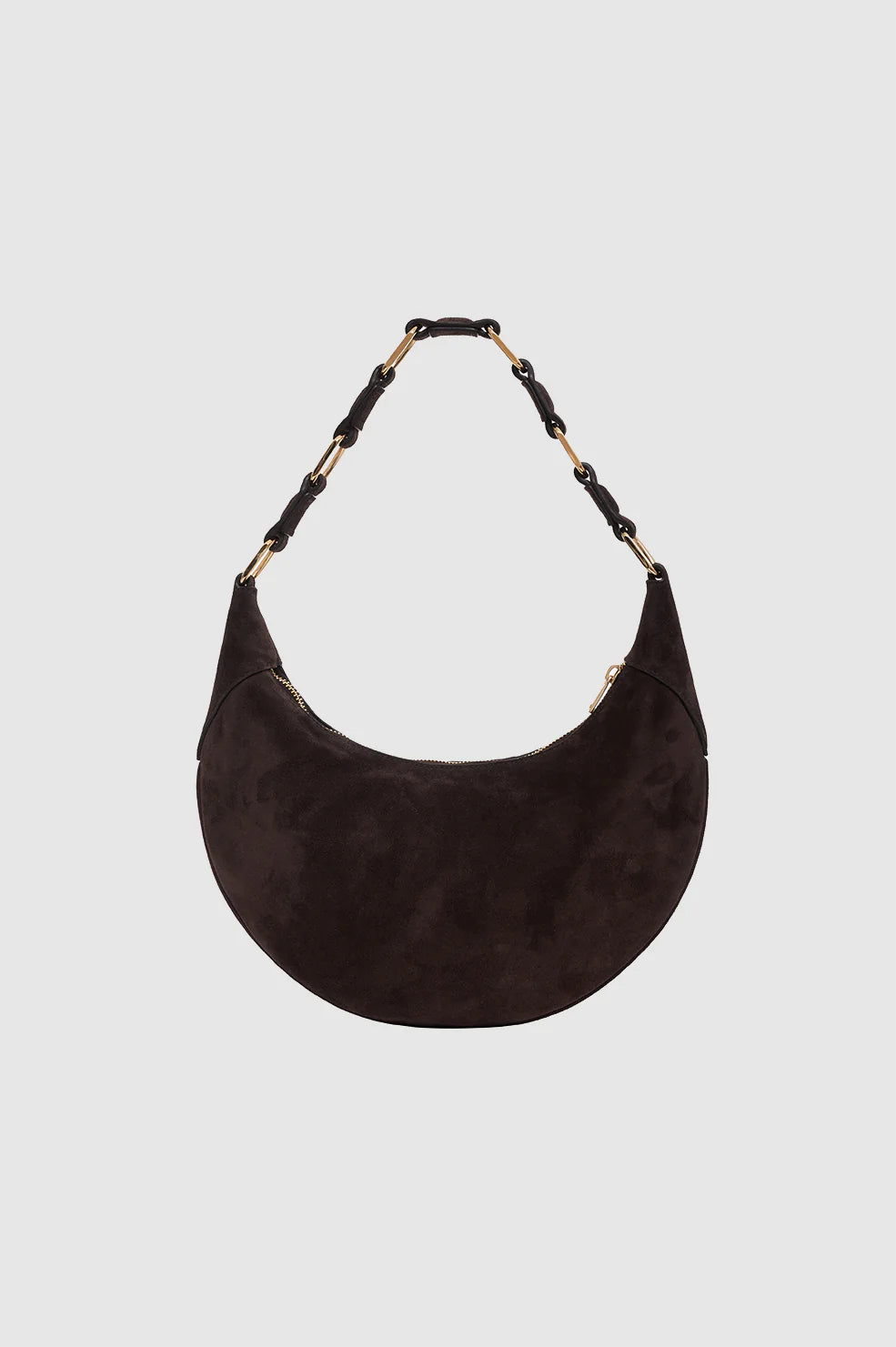 Kate Hobo Bag in Dark Brown Suede