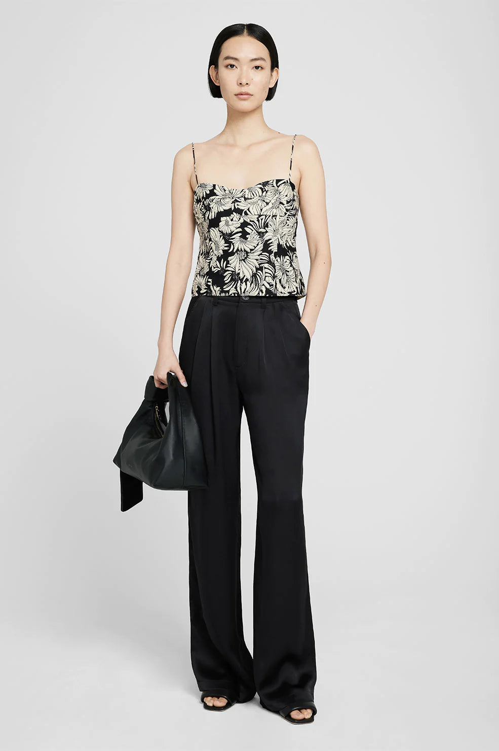 Keiran Top in Black Floral Print