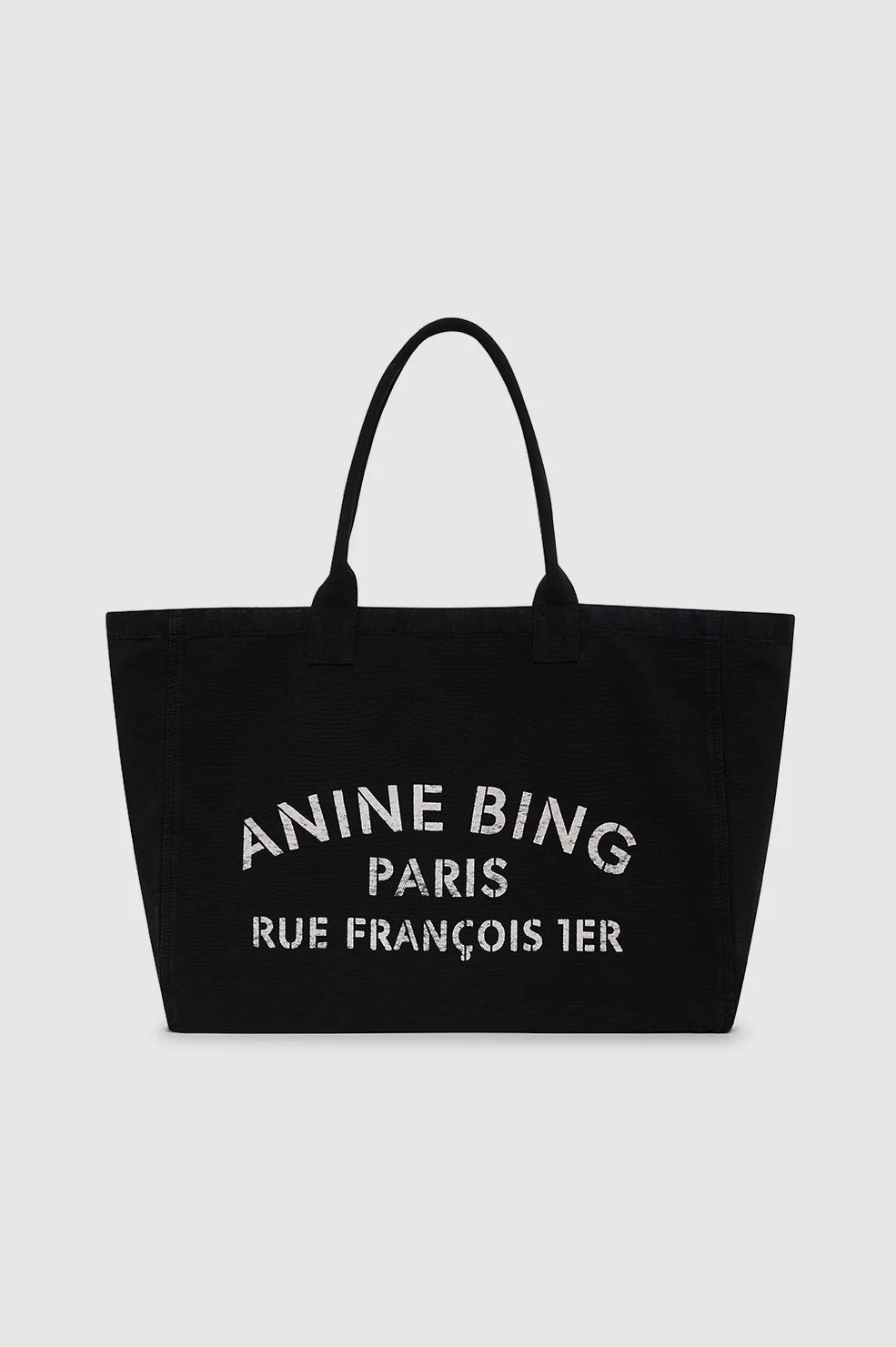 Leo Canvas Tote in Black