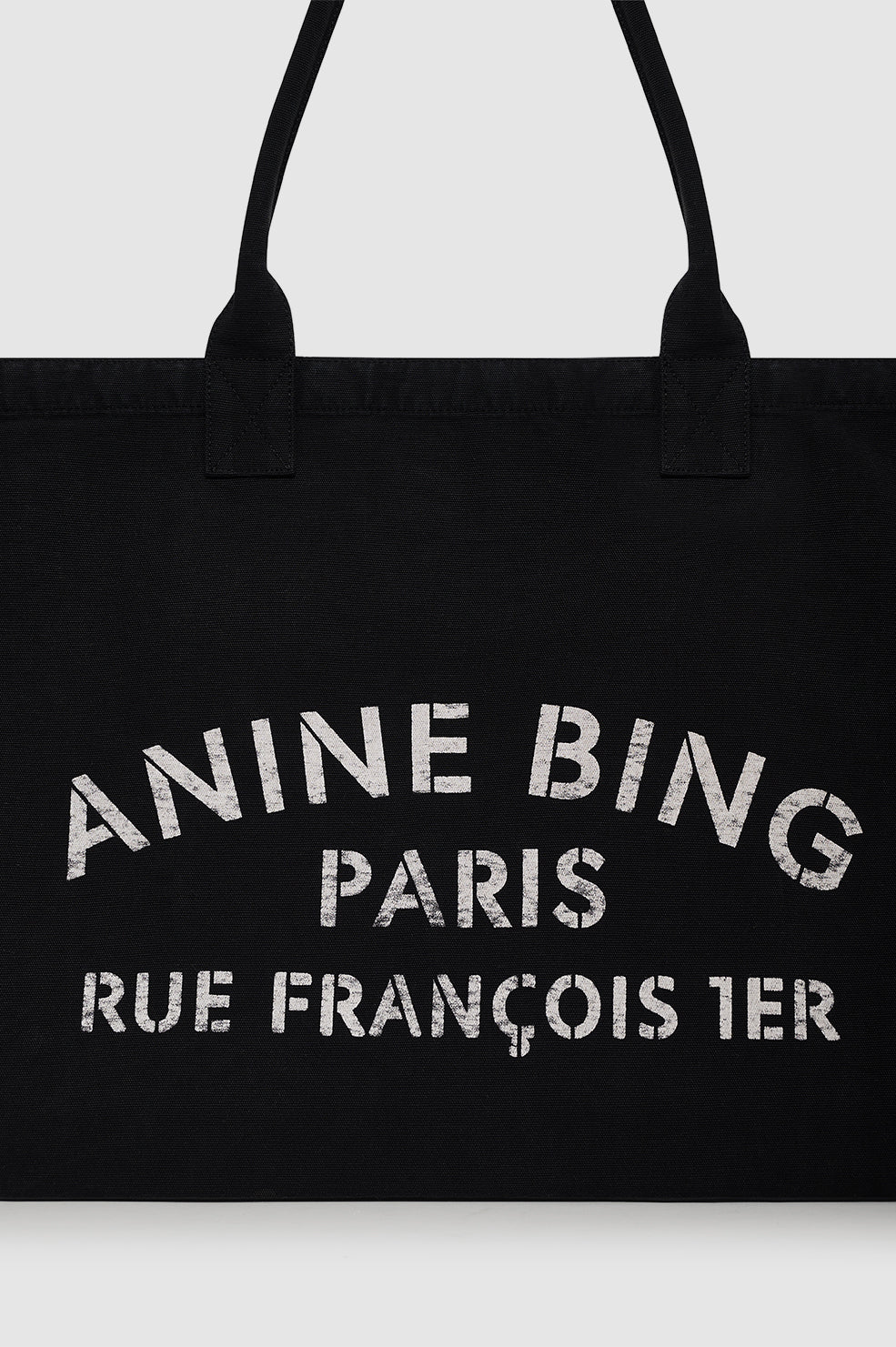Leo Canvas Tote in Black