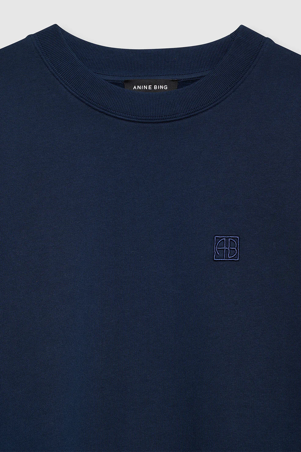 Miles Sweatshirt Framed Monogram in Washed Navy