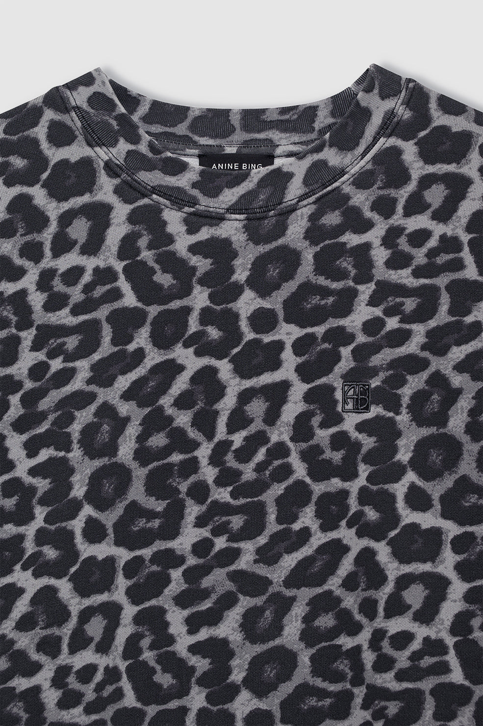 Miles Sweatshirt in Grey Leopard