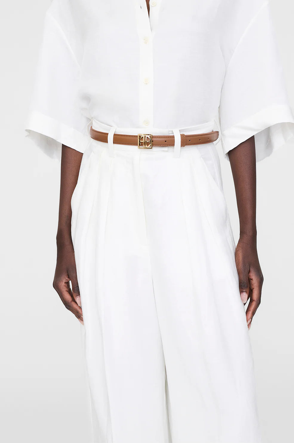 Monogram Belt in Cognac