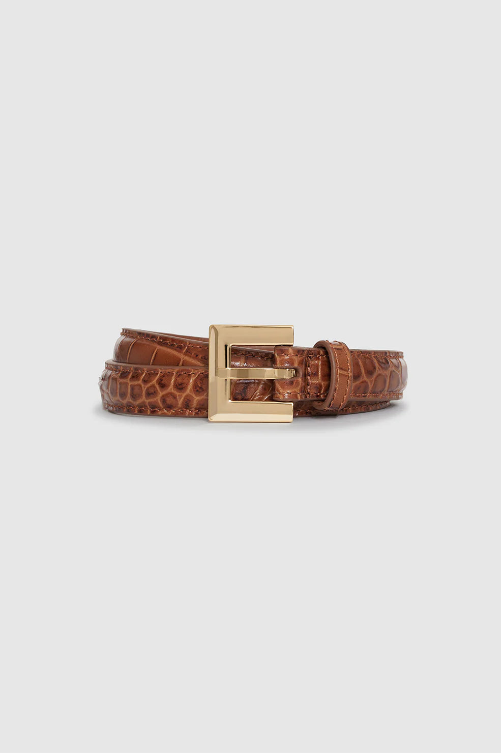 Nicola Belt in Embossed Brown