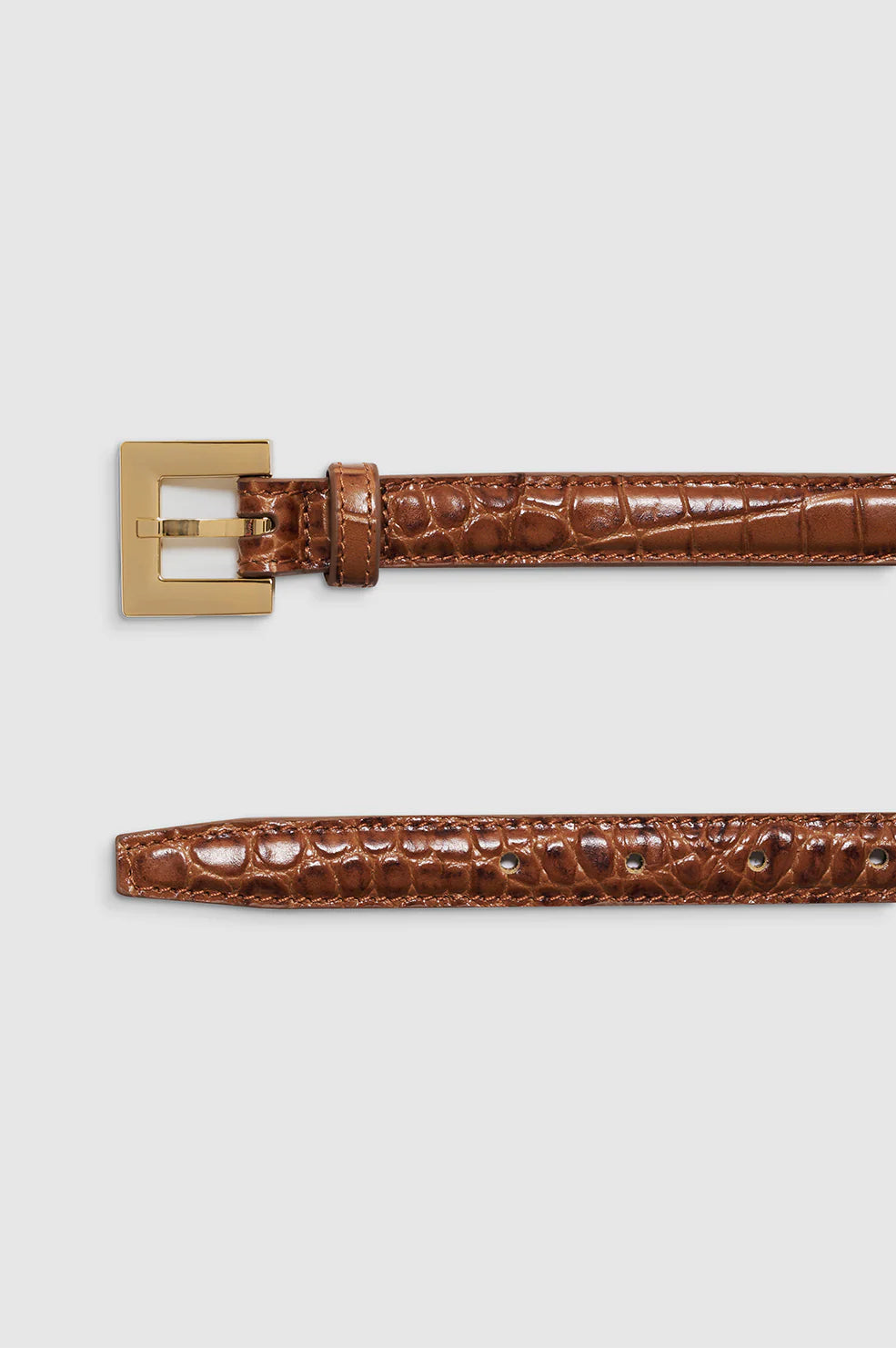 Nicola Belt in Embossed Brown