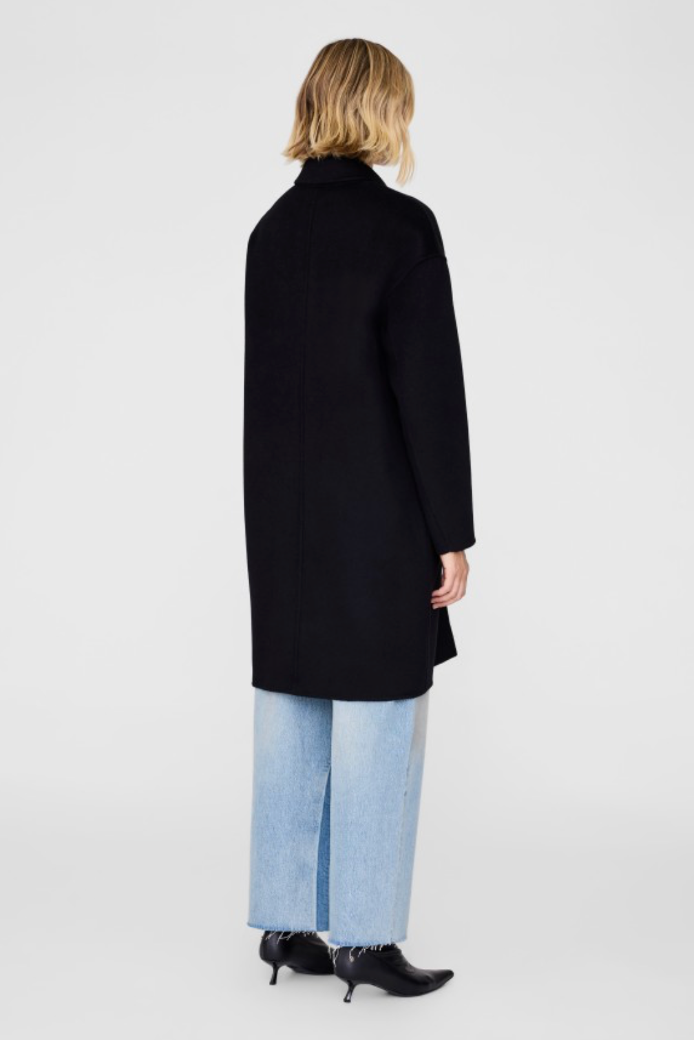 Portia Coat in Black Cashmere Blend