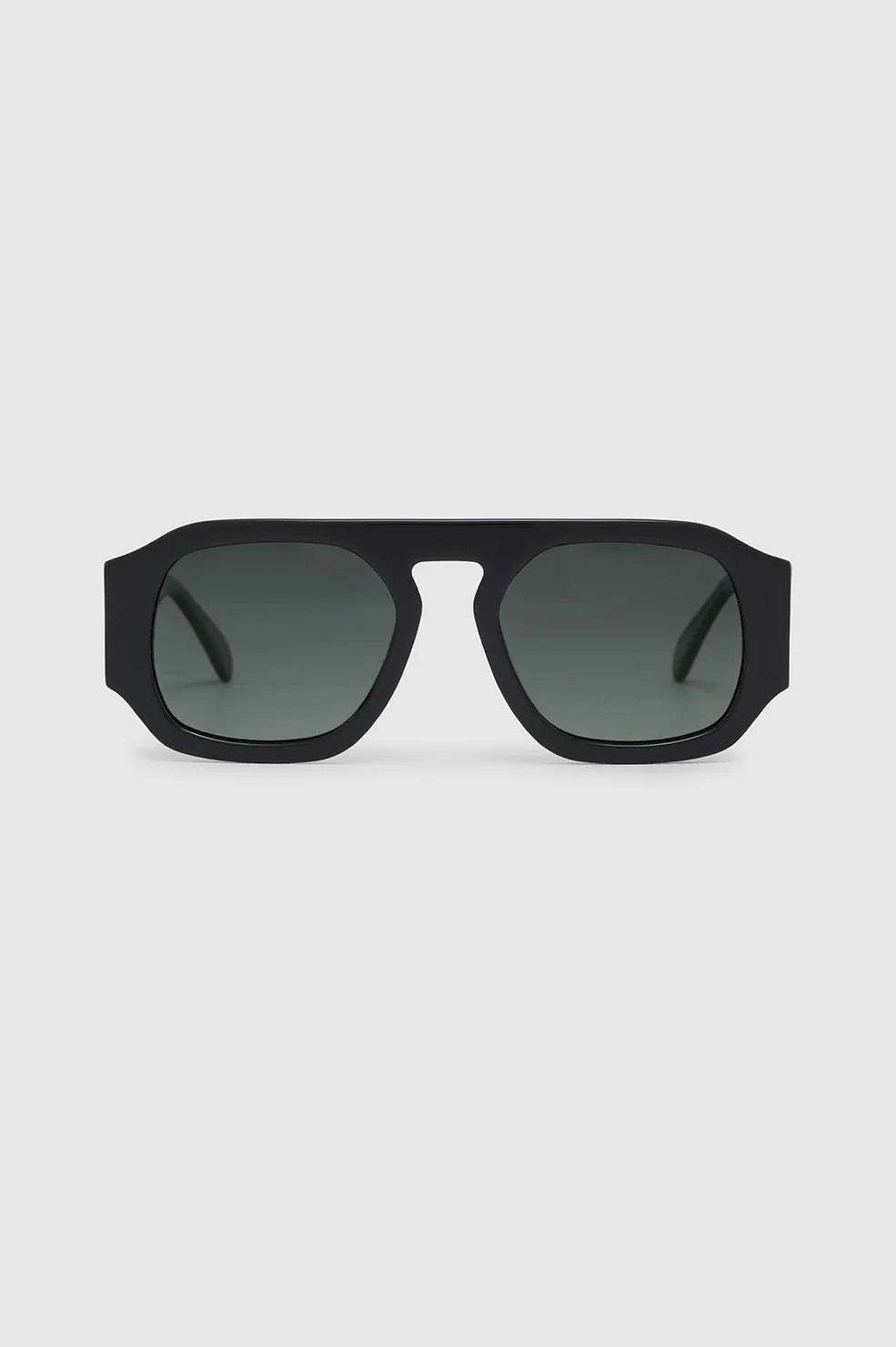 Preston Sunglasses in Black with Green