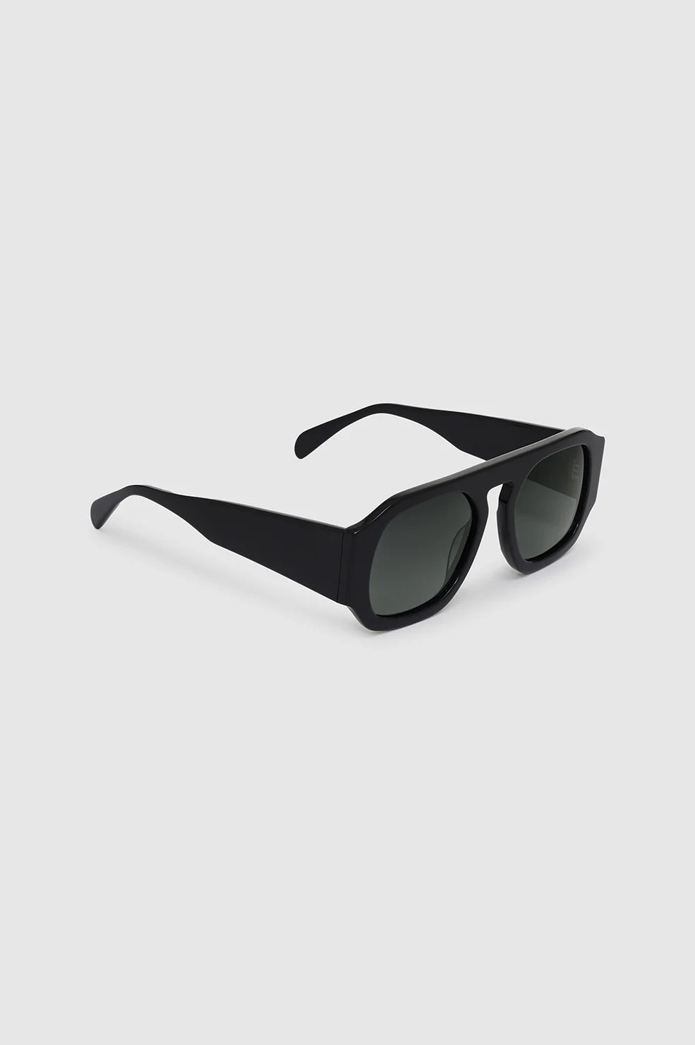 Preston Sunglasses in Black with Green