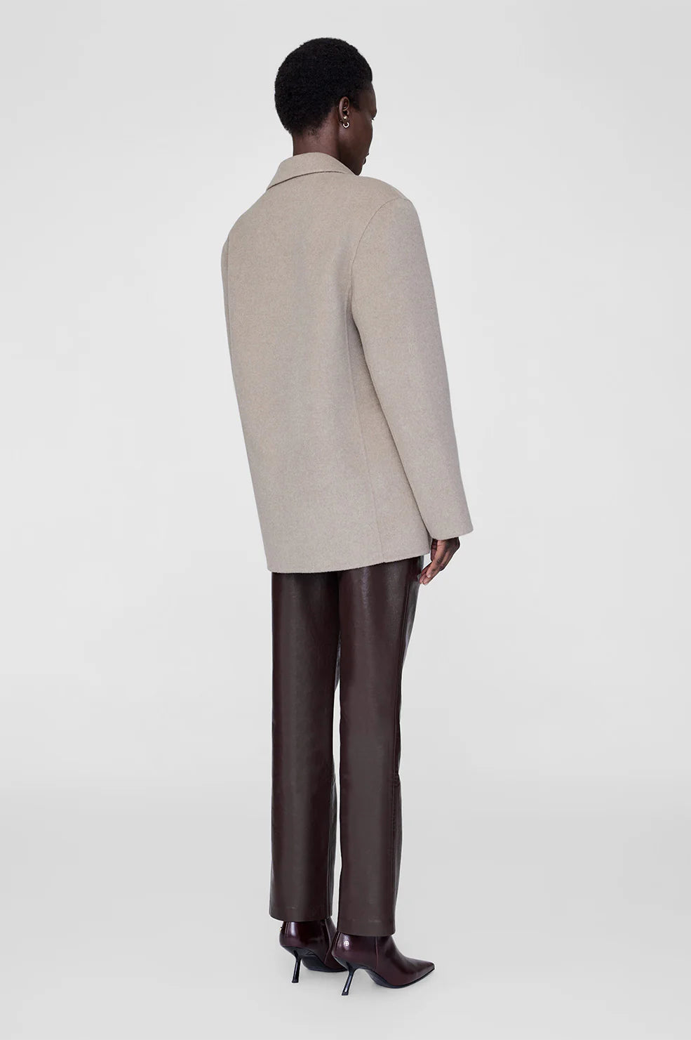 Quinn Blazer in Oatmeal Melange Cashmere Blend
