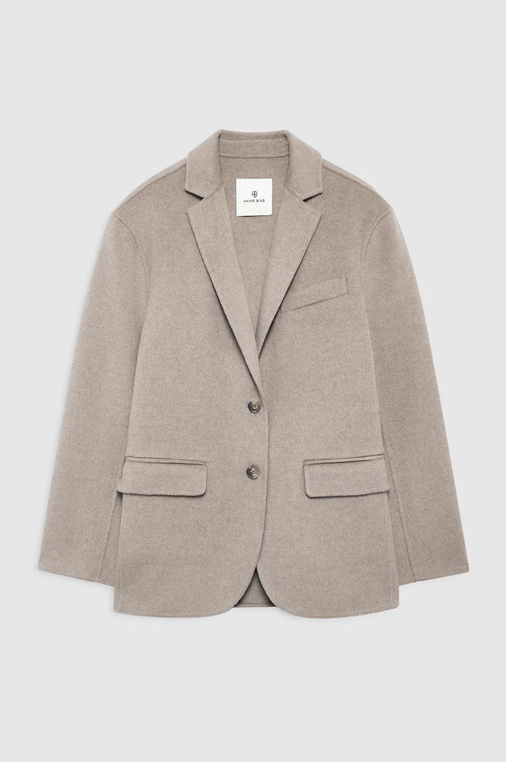 Quinn Blazer in Oatmeal Melange Cashmere Blend