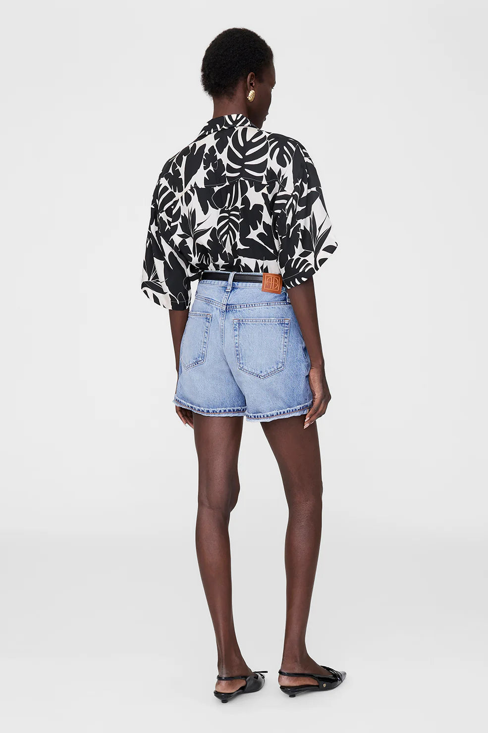 Tristan Shirt in Black Bird of Paradise