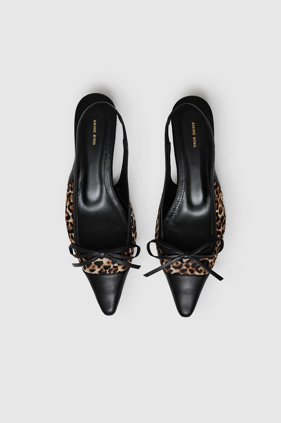 Zoey Slingback Heels in Leopard Calf Hair