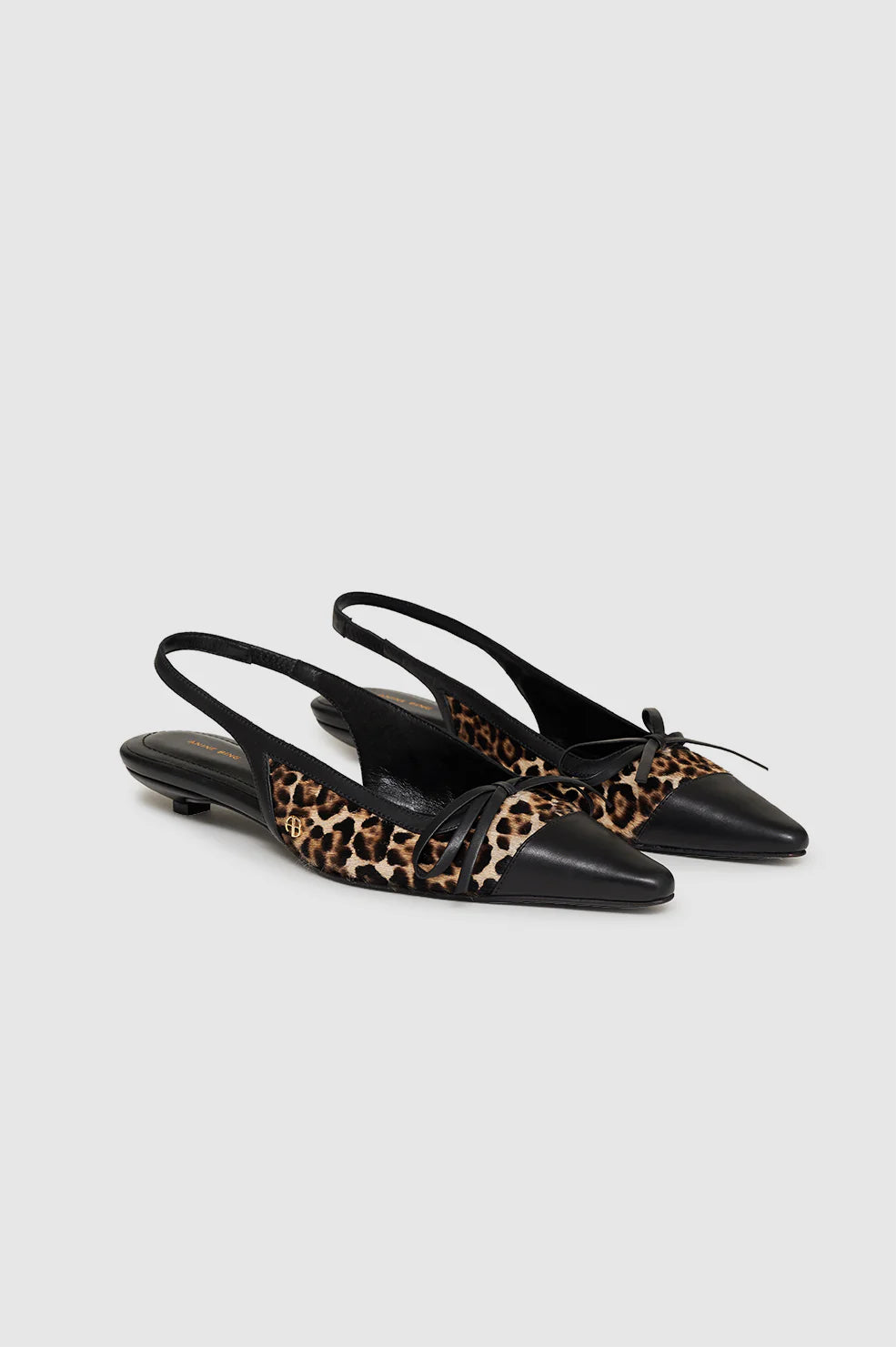 Zoey Slingback Heels in Leopard Calf Hair