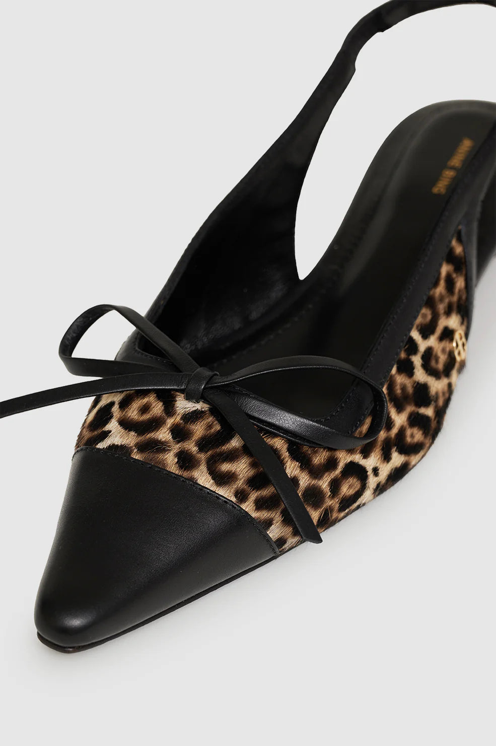 Zoey Slingback Heels in Leopard Calf Hair