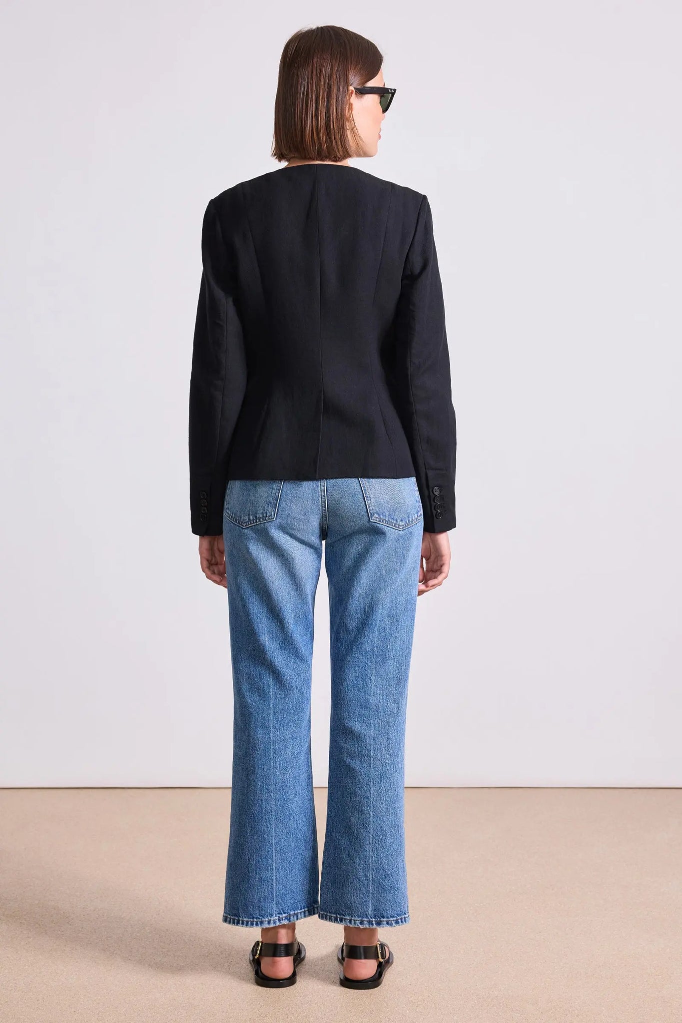 Asma Blazer Top in Black