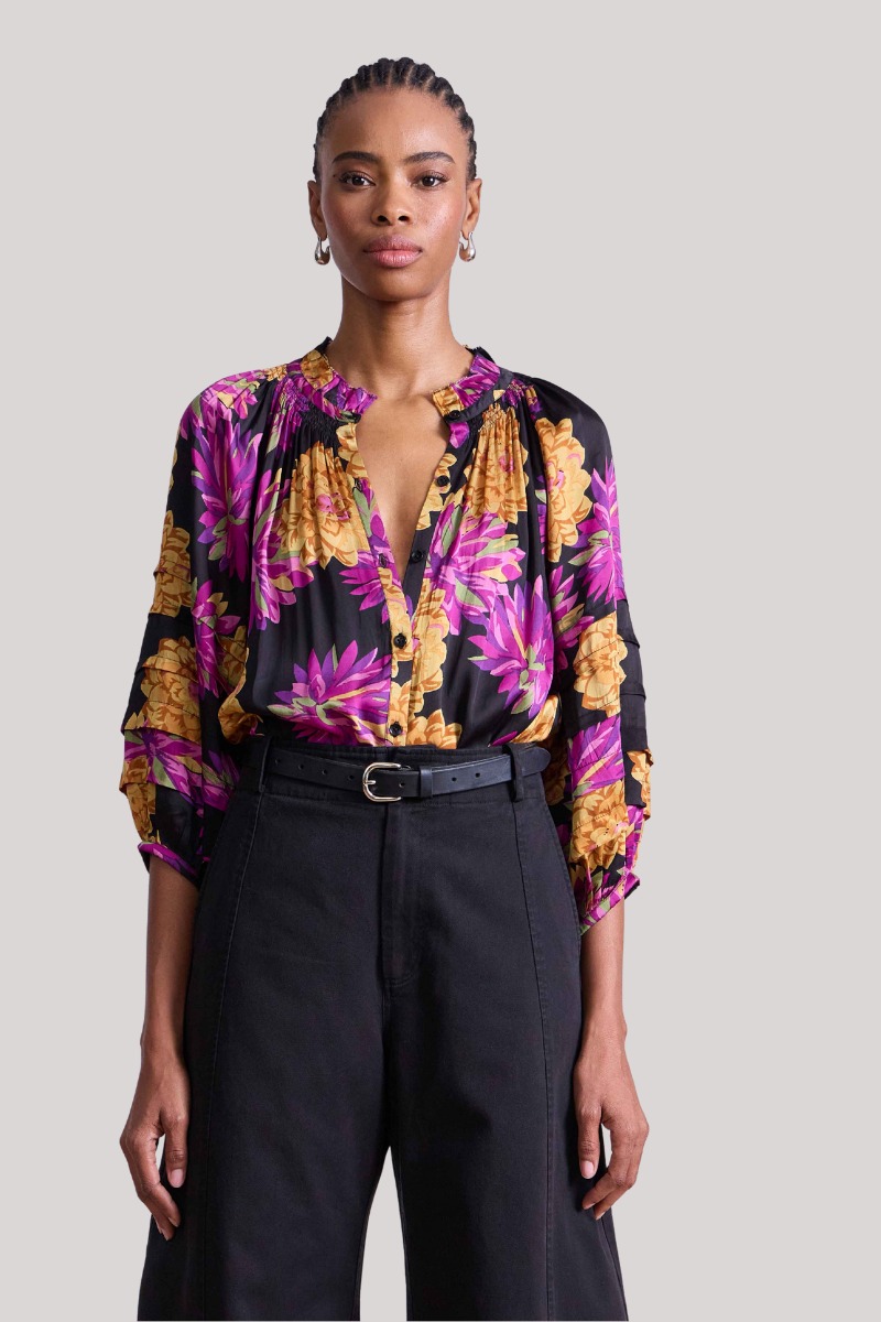Trini Top in Pom Floral